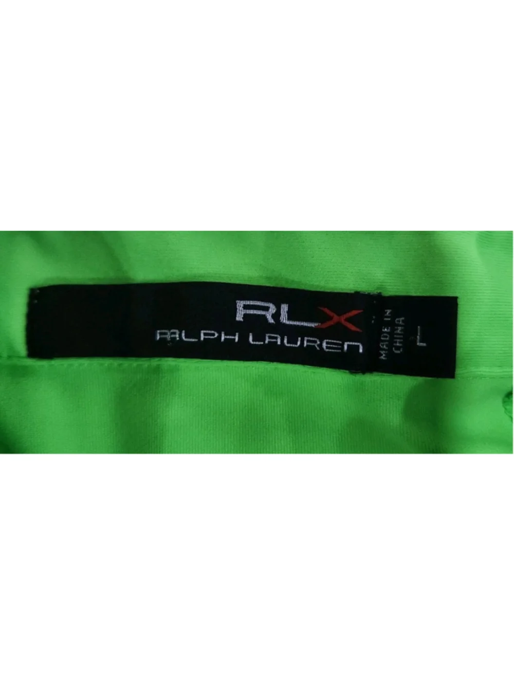 RLX Ralph Lauren Polo Shirt Mens Large Olympia Fileds Country Club Emblem Flaw
